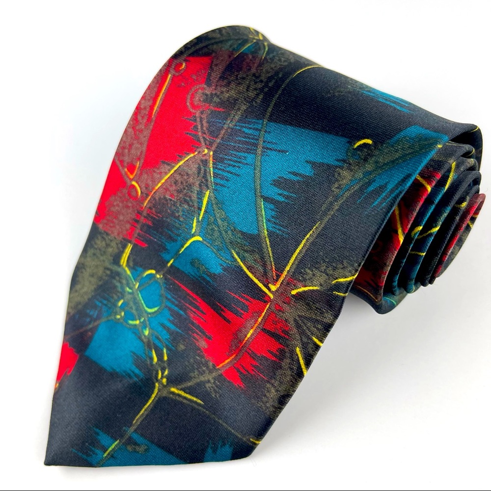 Adonis Mens Tie Abstract Design